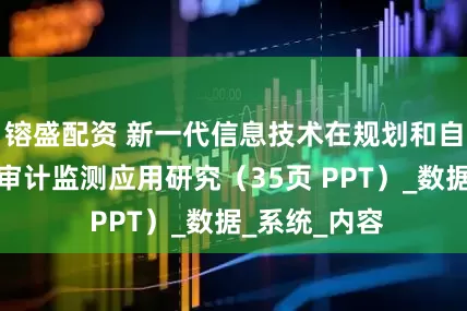 镕盛配资 新一代信息技术在规划和自然资源资产审计监测应用研究（35页 PPT）_数据_系统_内容